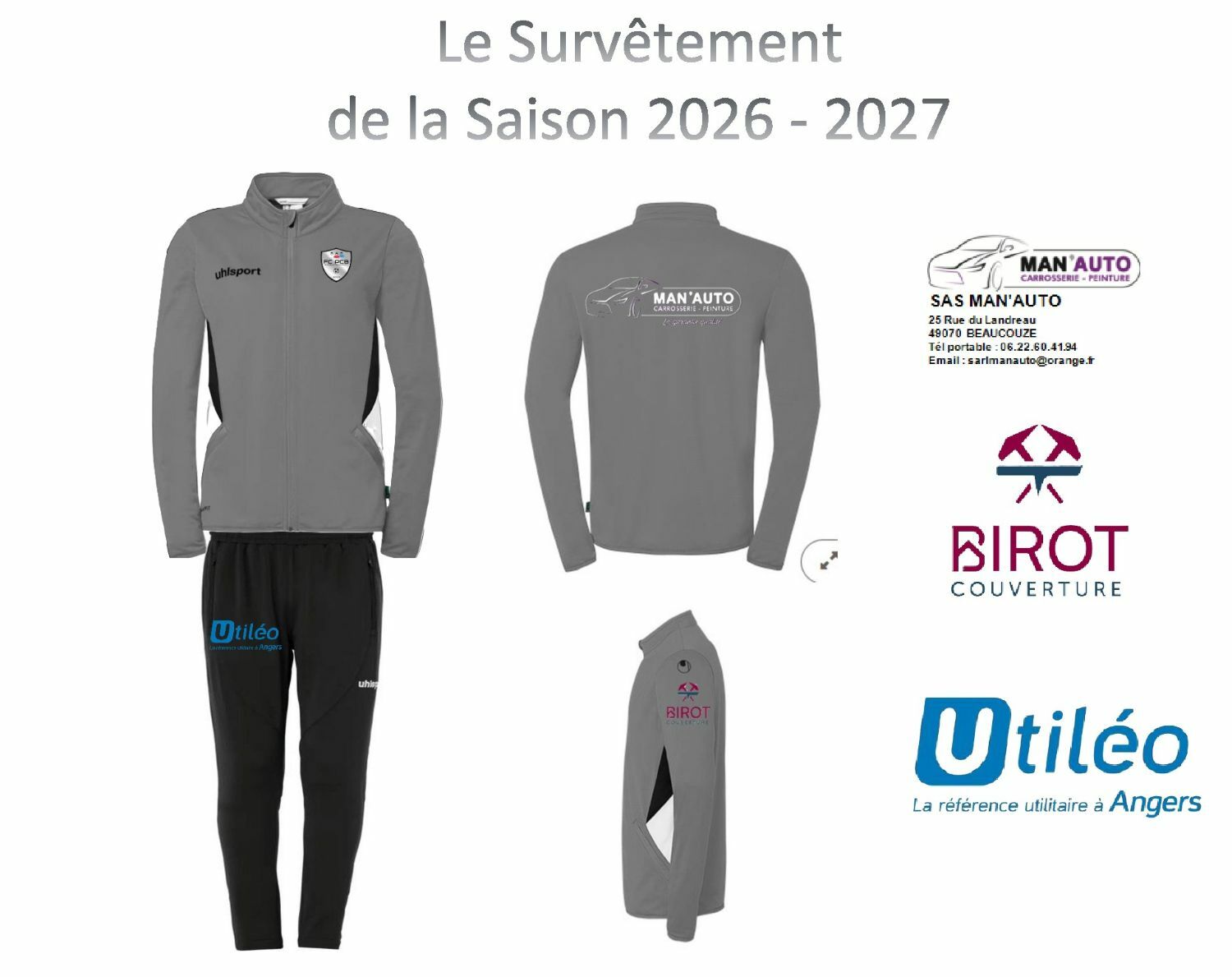 Le survêtement de la saison 2026-2027.